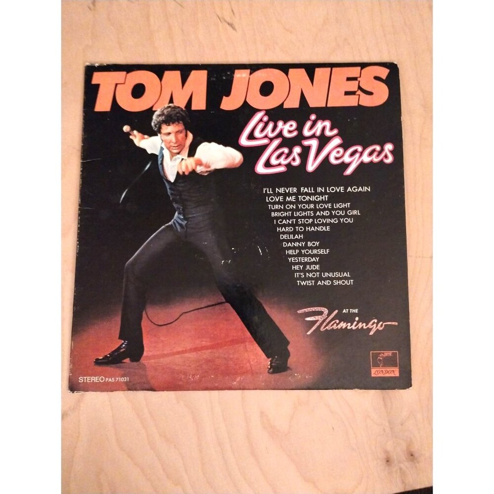 Tom Jones Live In Las Vegas Vinyl Record At The Flamingo London PAS 71031 Stereo